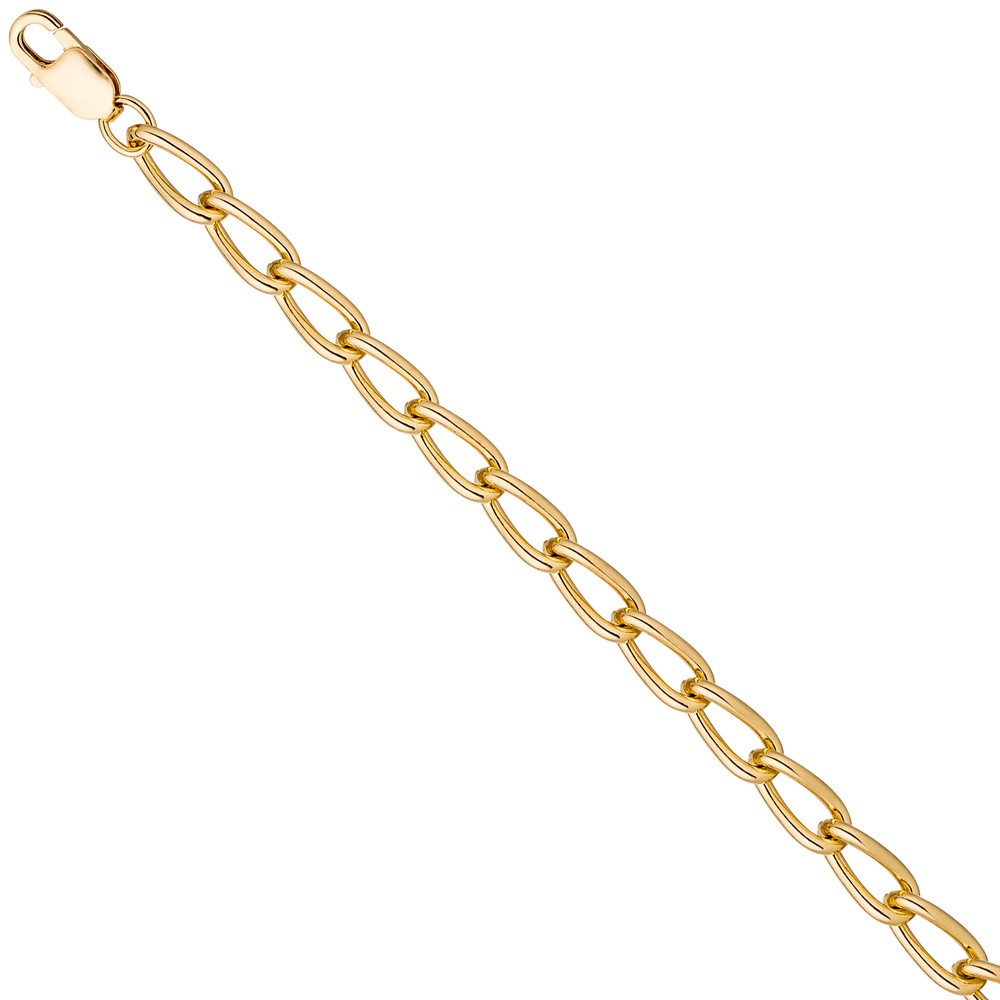 Panzerarmband 925 Silber gold vergoldet 19cm Armband