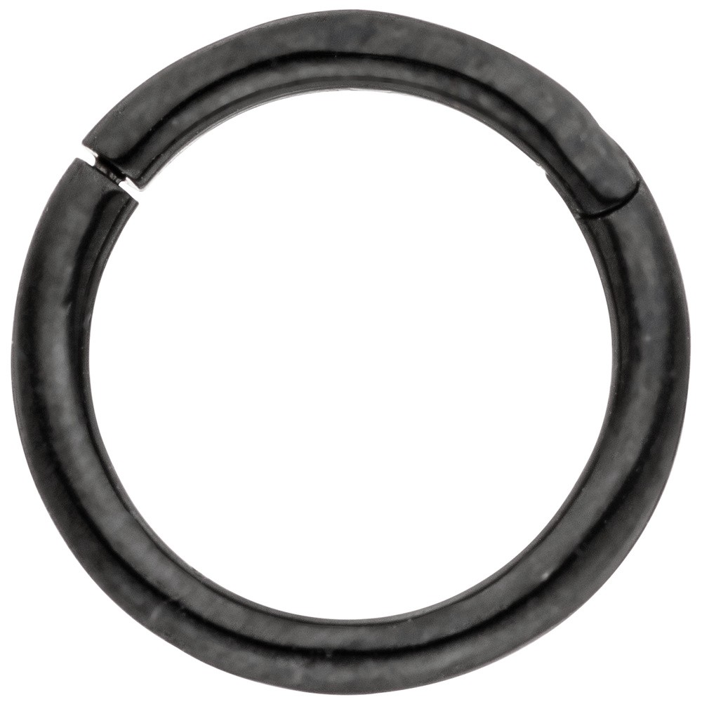 Segmentring Edelstahl schwarz mit Klick-System Scharnier Ringstärke 1,2mm