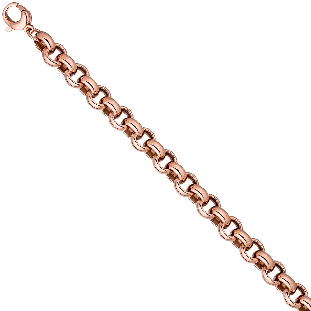 Erbsarmband 925 Sterling Silber rotgold vergoldet 21cm Armband