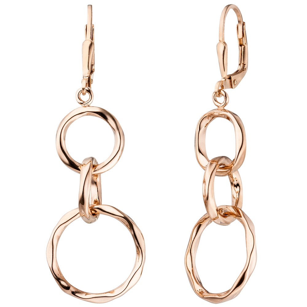 JOBO Ohrhänger 925 Sterlingsilber rotgold vergoldet Ohrringe Boutons