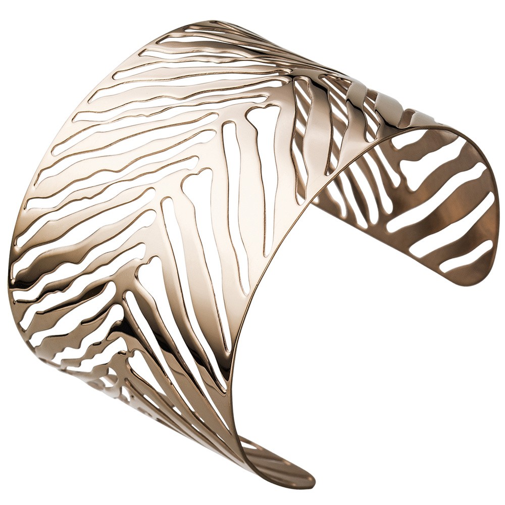 JOBO Armspange offener Armreif Edelstahl rotgold farben beschichtet Armband breit