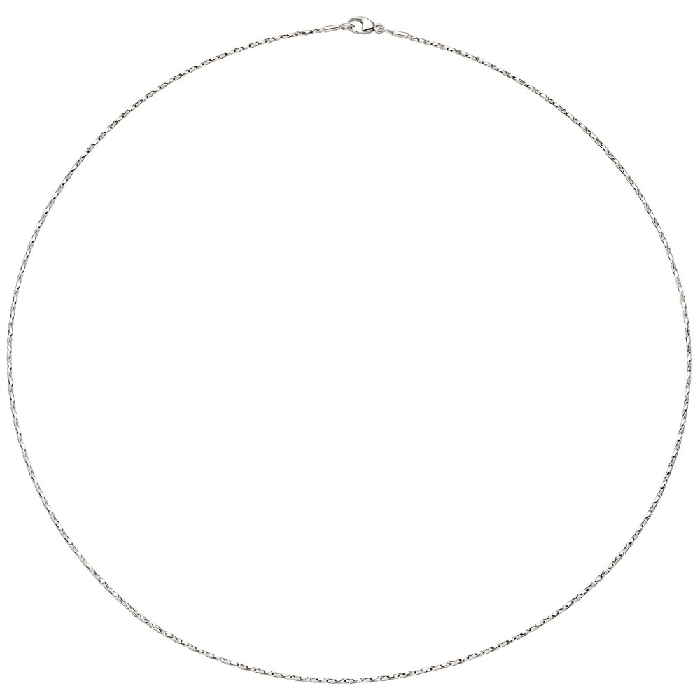 JOBO Collier Halskette 750 Weißgold diamantiert 1,0mm 42cm