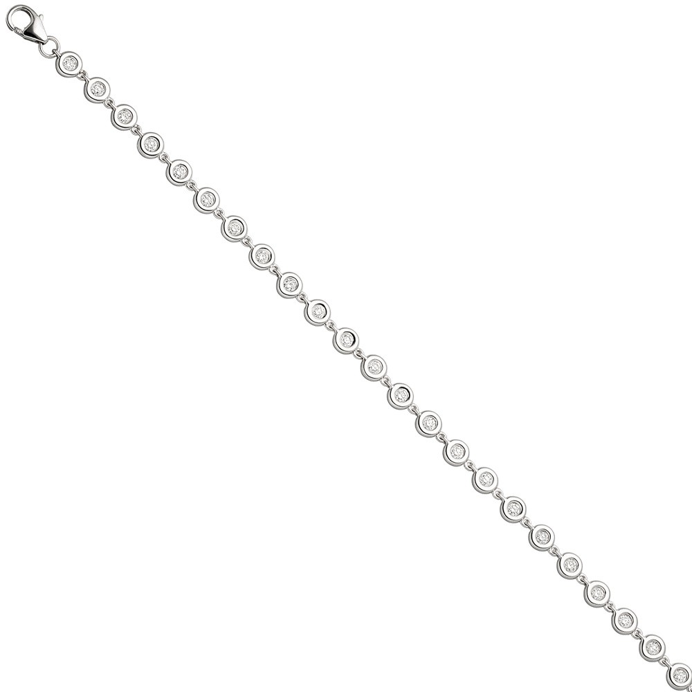 Armband 585 Weißgold 27 Diamanten Brillanten 0,85ct. 18cm Tennisarmband
