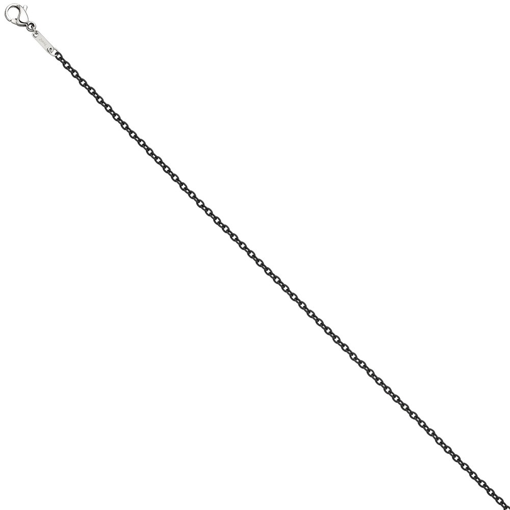 Rundankerkette Edelstahl grau lackiert 42cm Karabiner