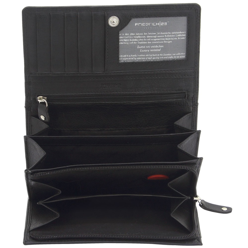 Geldbörse LADIES LINE Rind Nappa Leder schwarz RFID Schutz
