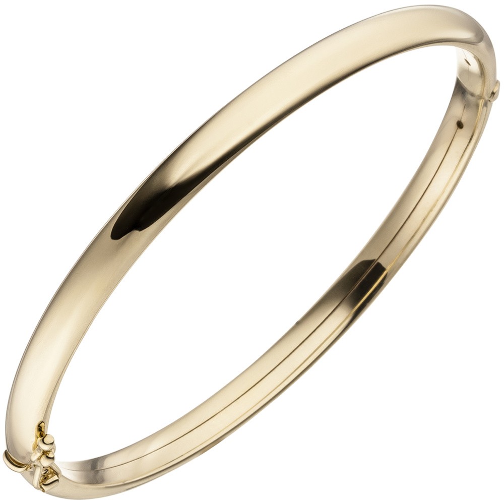 Armreif Armband oval mit Scharnier 375 Gelbgold