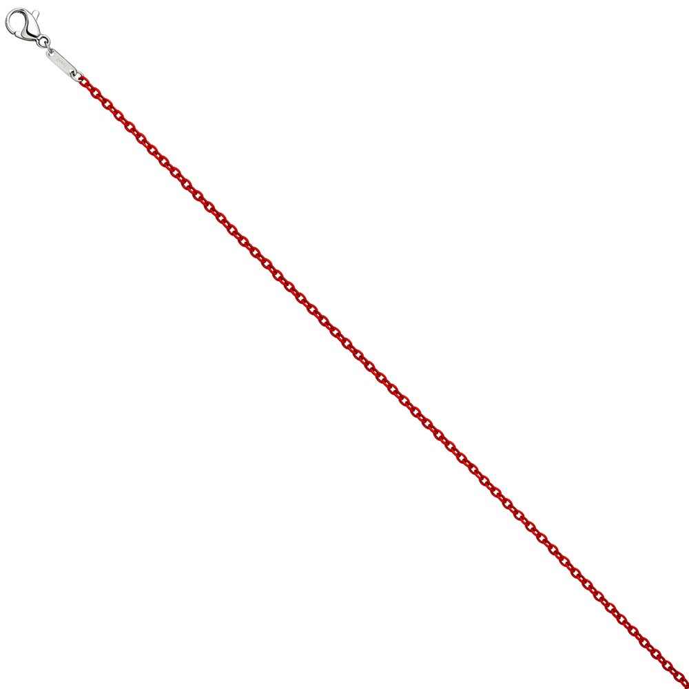 Rundankerkette Edelstahl rot lackiert 45cm Karabiner