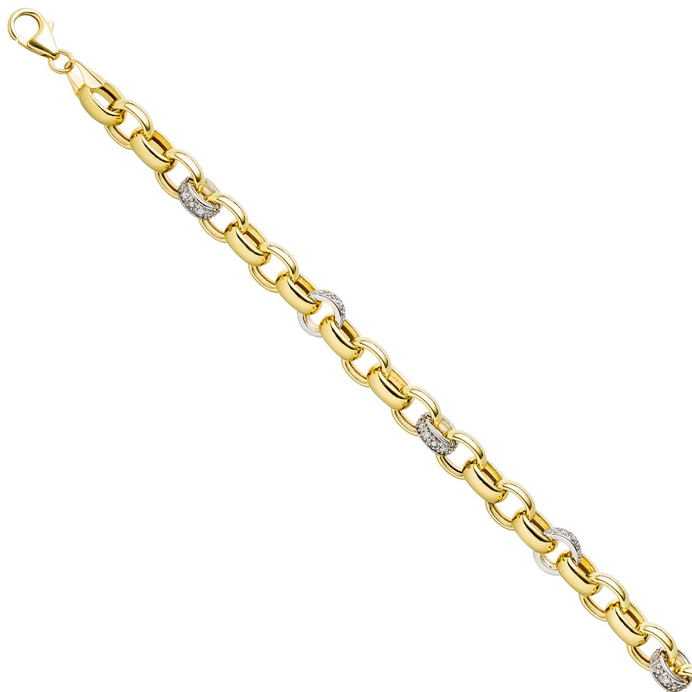 Armband 375 Gelbgold 36 Diamanten Brillanten 20cm