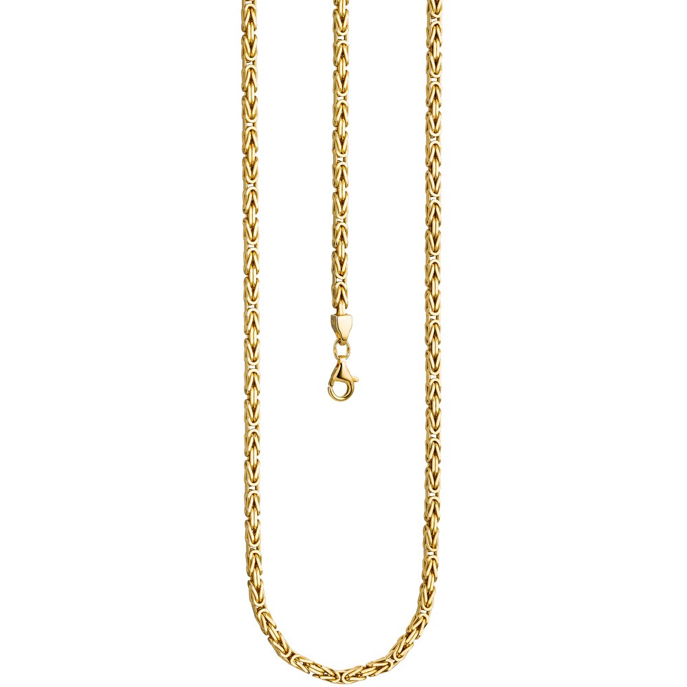 Königskette 925 Sterling Silber vergoldet 3,2mm 60cm