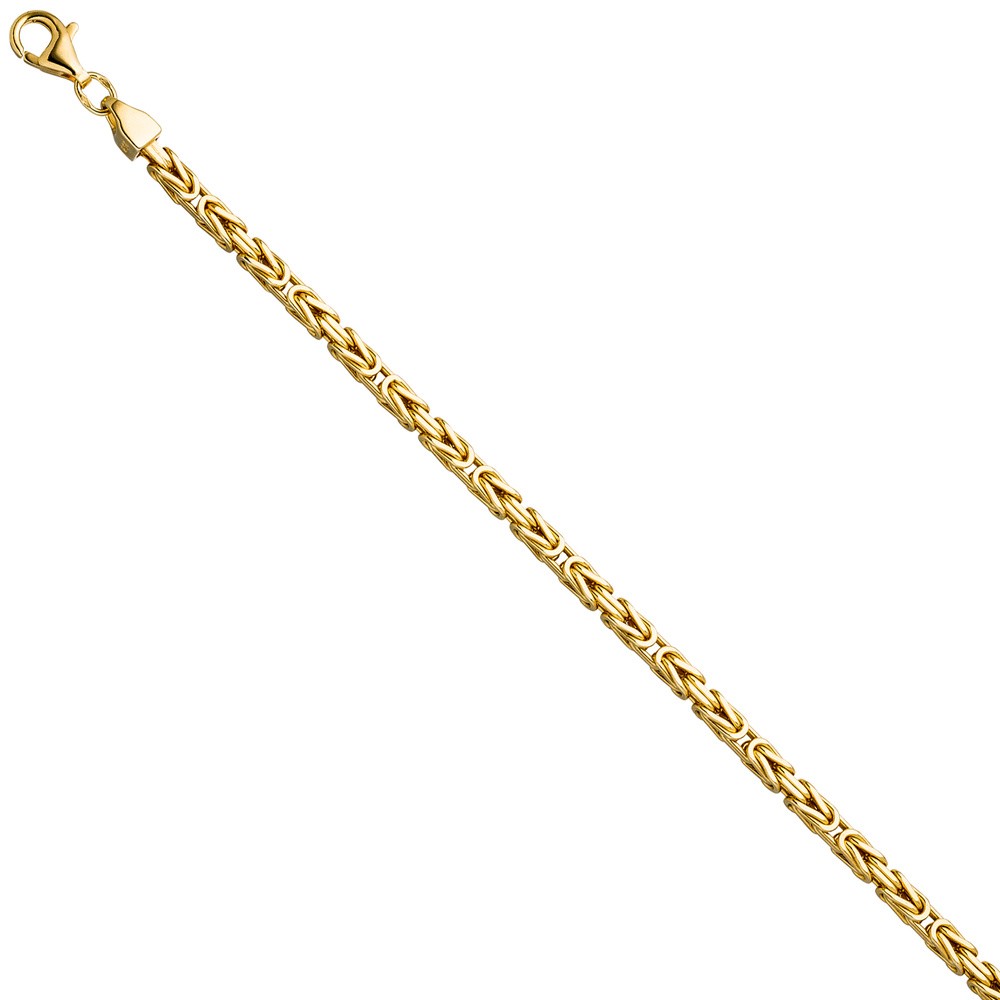 Königsarmband 925 Sterling Silber vergoldet diamantiert 21cm Armband