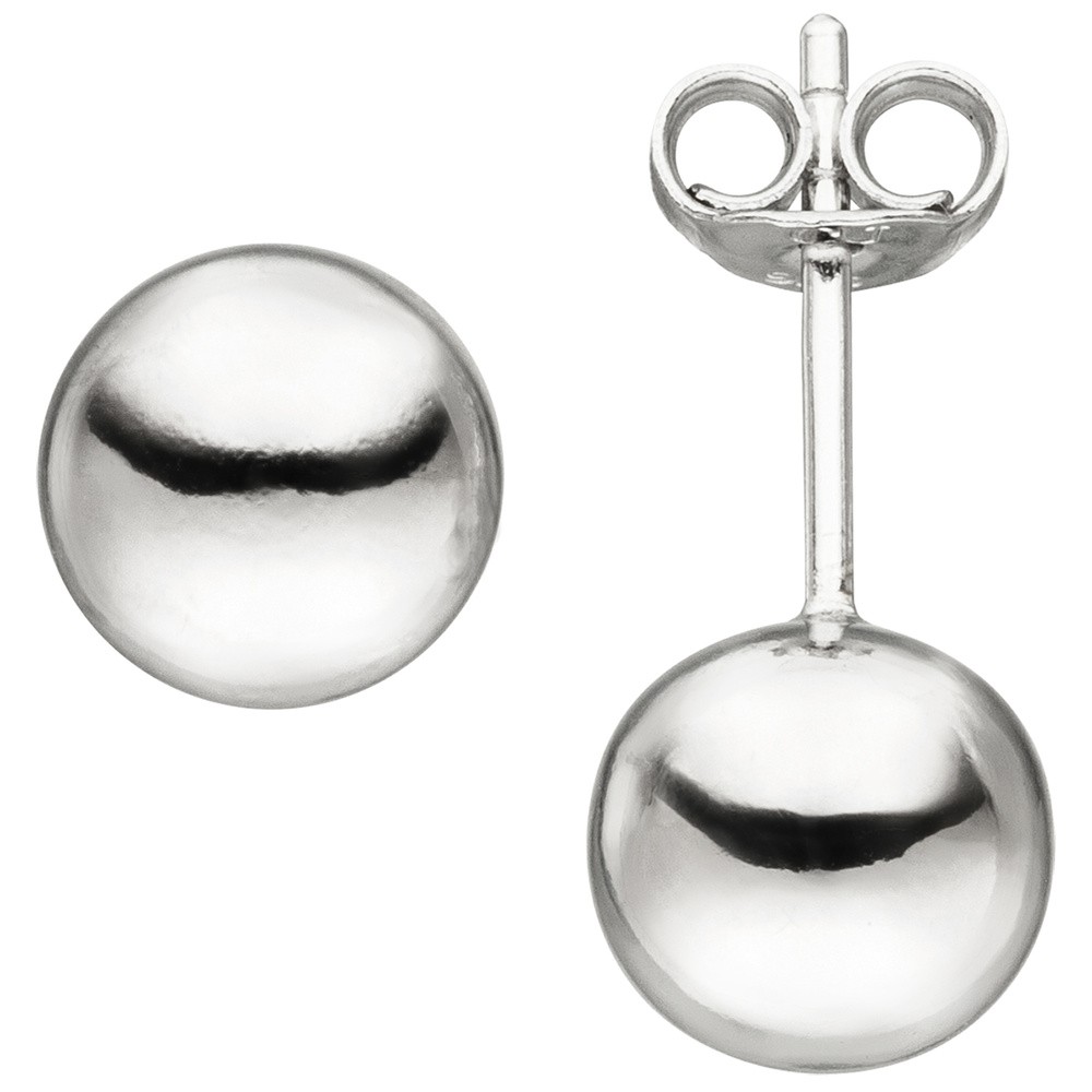 JOBO Ohrstecker Kugel 8mm 925 Sterlingsilber Ohrringe