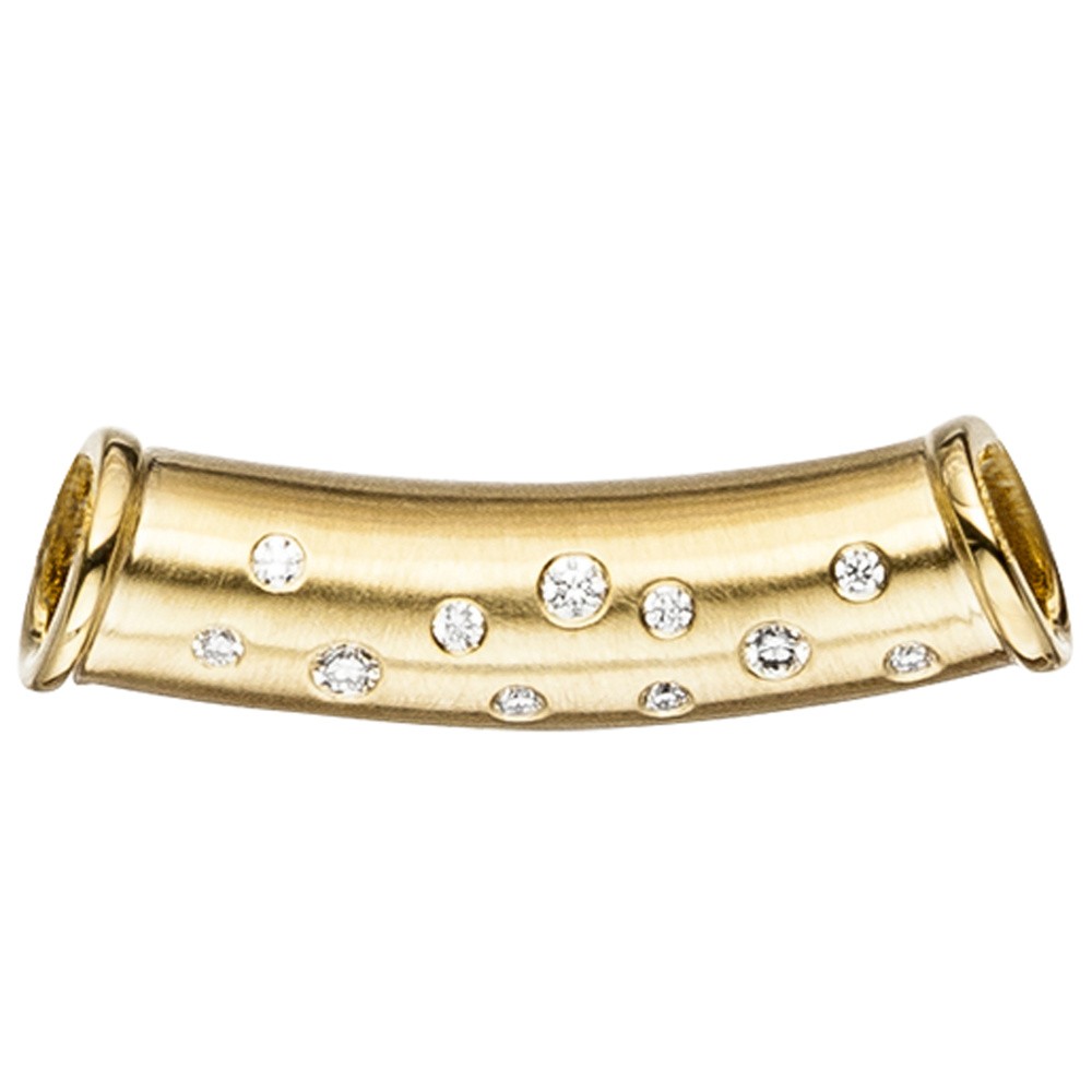 Anhänger 585 Gelbgold 11 Diamanten Brillanten Goldanhänger
