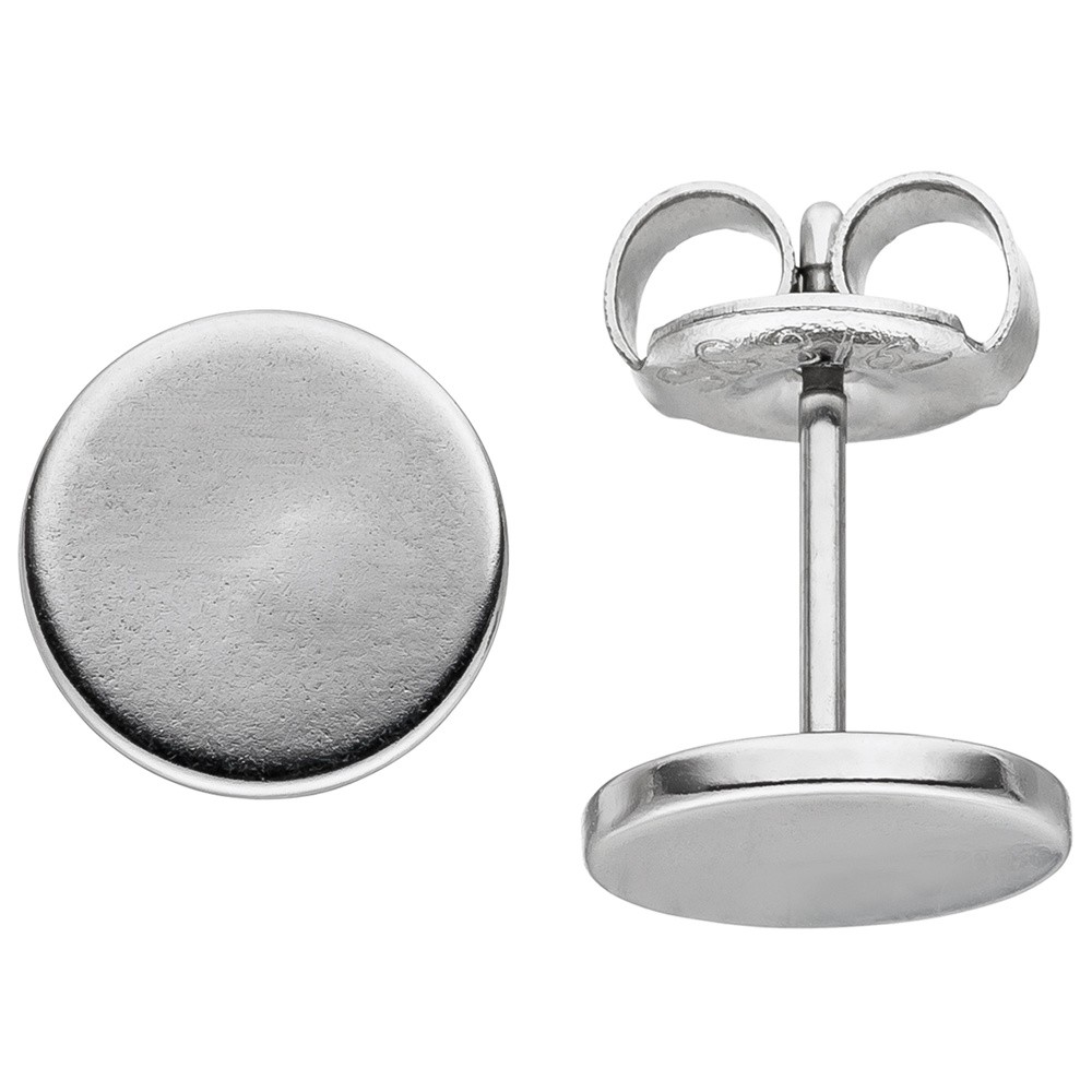 JOBO Ohrstecker Studs 8mm aus Edelstahl Ohrringe