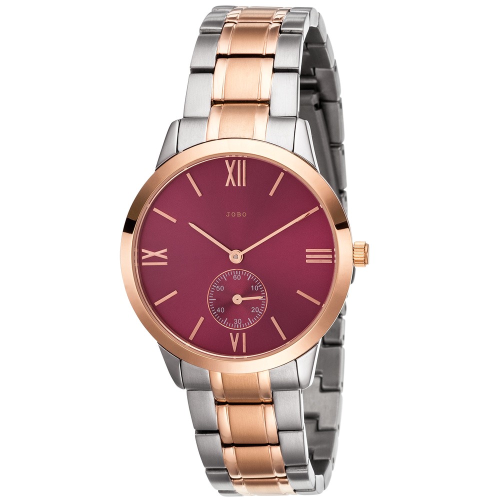 Damen Armbanduhr Quarz Analog Edelstahl bicolor vergoldet