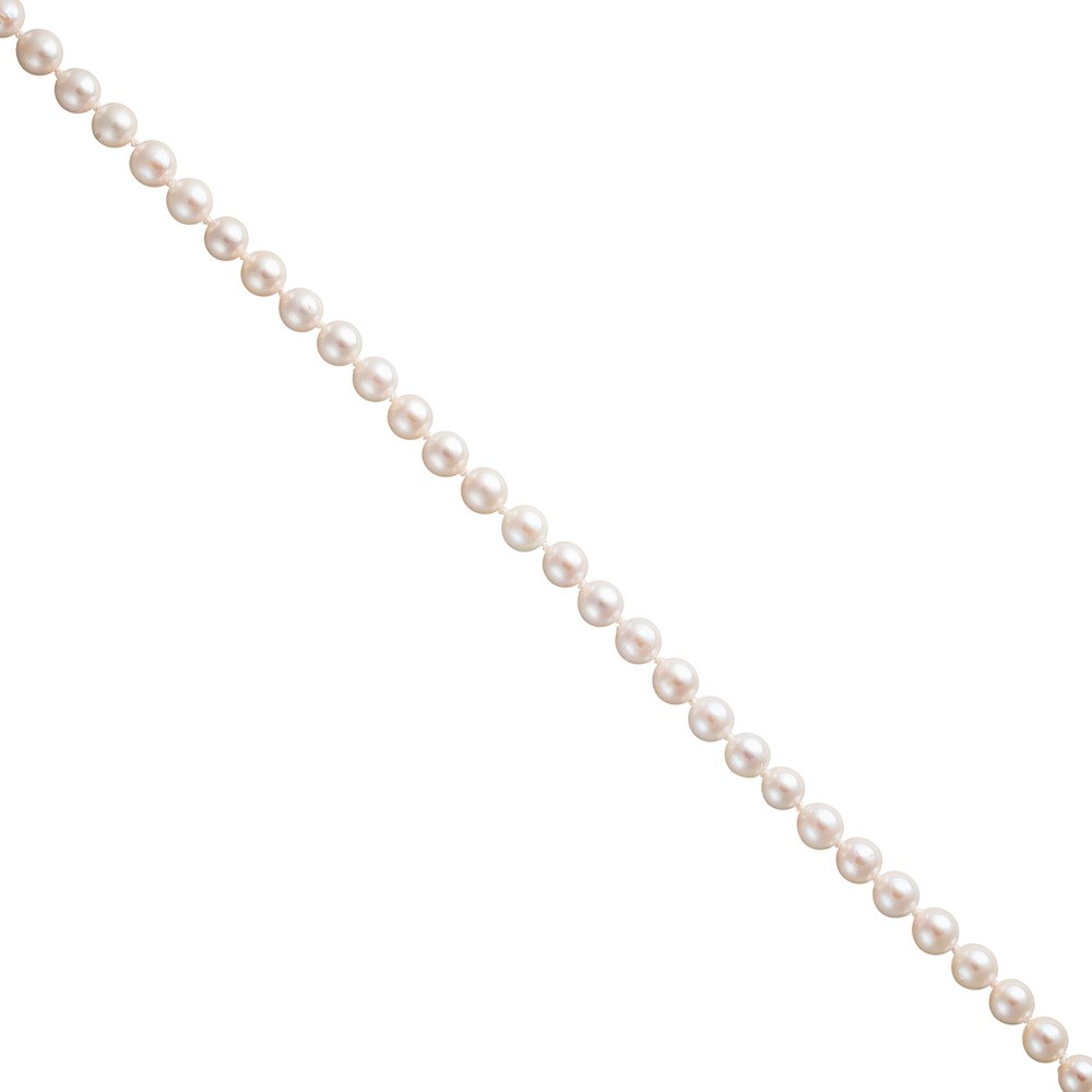 Akoya Perlen Schnur weiß leicht barock Durchmesser ca. 6-6,5mm ohne Schließe