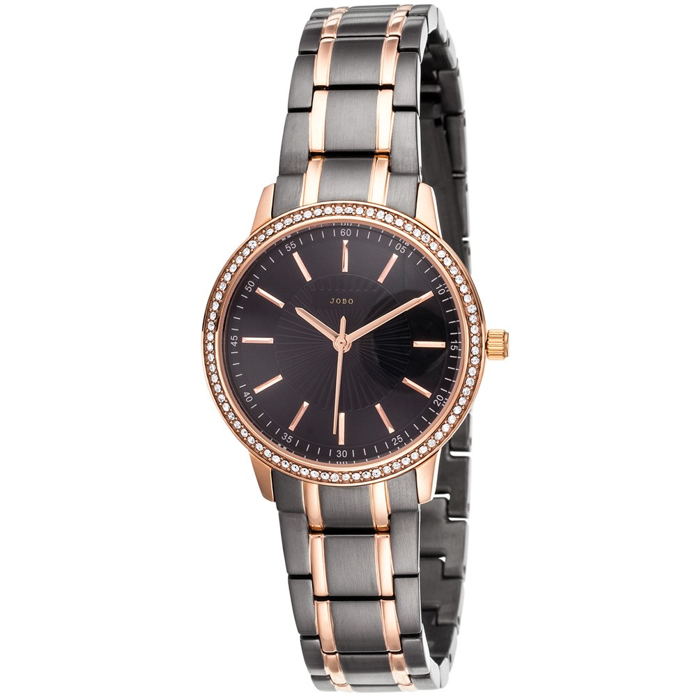 Damen Armbanduhr Quarz Analog Edelstahl bicolor mit SWAROVSKI® Elements