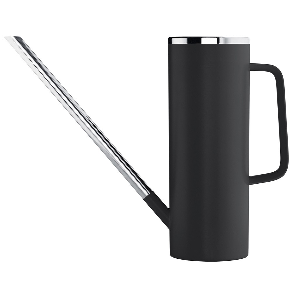 Gießkanne LIMBO Kunststoff schwarz mit Edelstahl kombiniert 1,5 L Inhalt