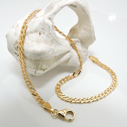 Armband Doppelpanzer 19cm 585 Gold