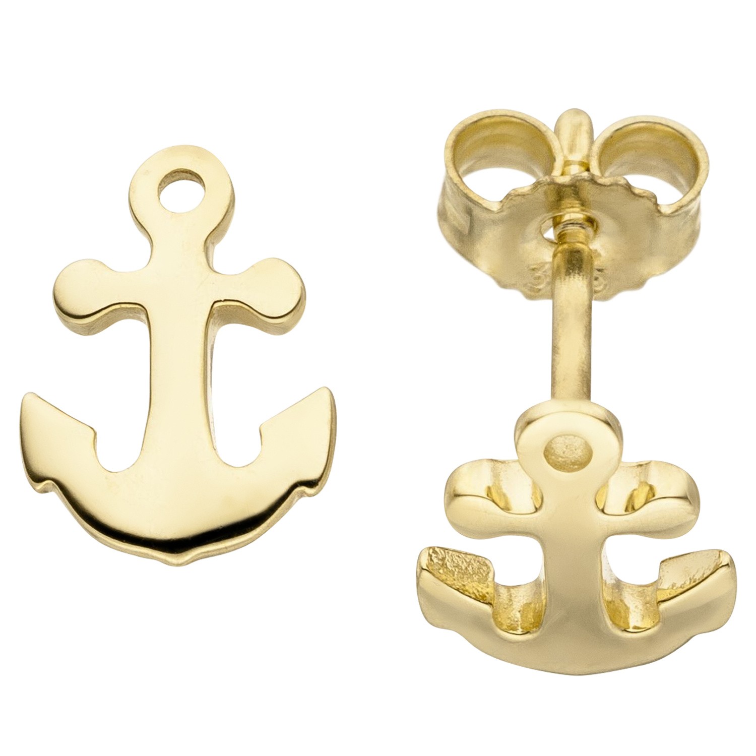 Ohrstecker Anker 375 Gelbgold Ohrringe Goldohrringe Ankerohrstecker