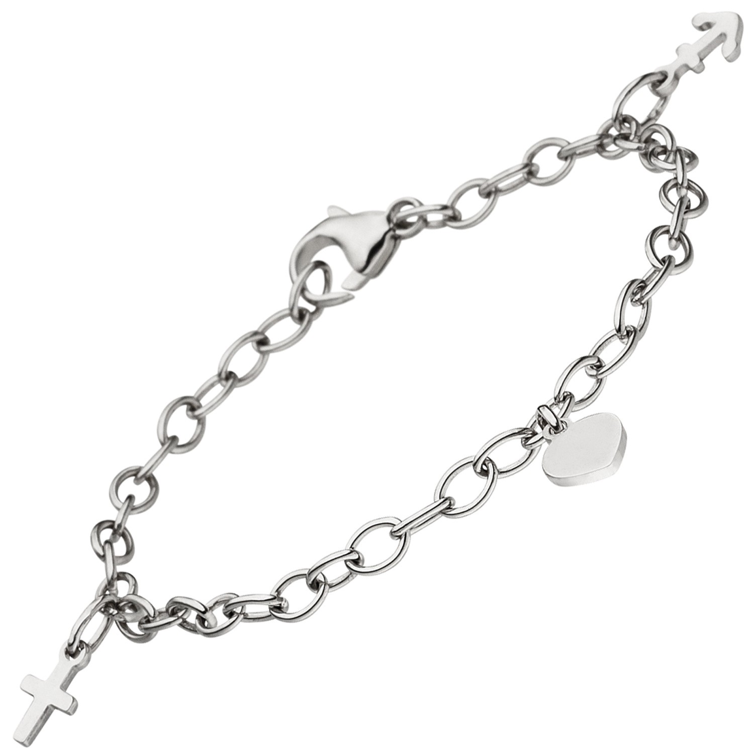 Armband Glaube Liebe Hoffnung 925er Sterling Silber 16cm Silberarmband