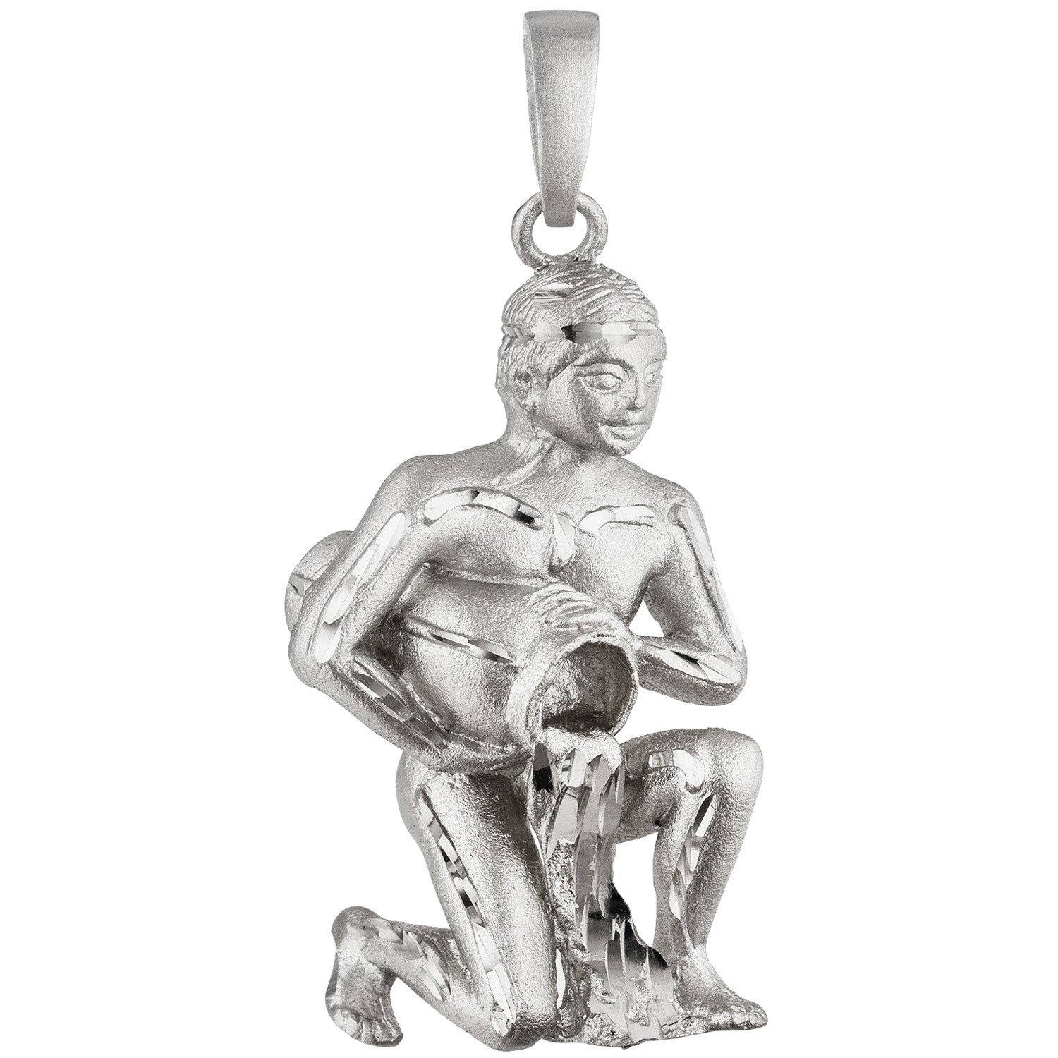 Anhänger Sternzeichen Wassermann 925 Sterling Silber matt