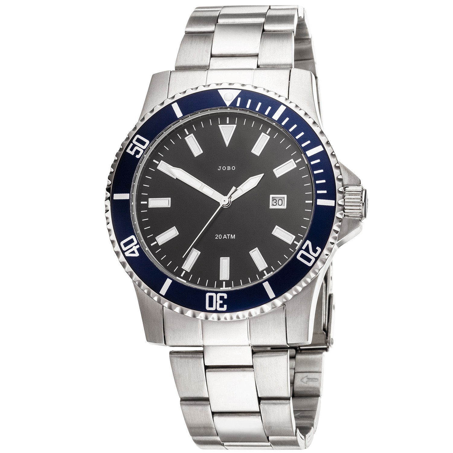 Herren Armbanduhr Quarz Analog Edelstahl Datum