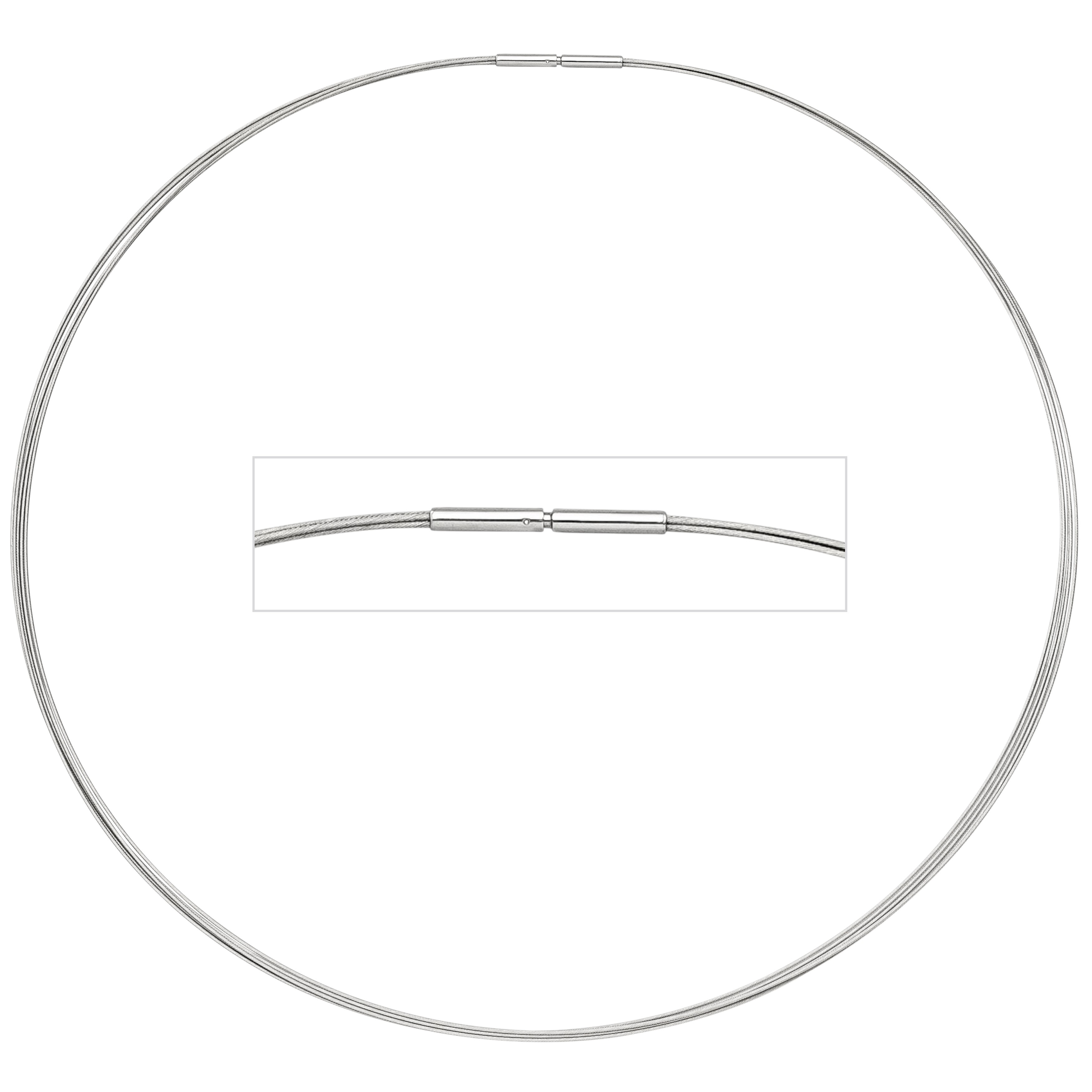 Halsreif 5-reihig Edelstahl 45cm