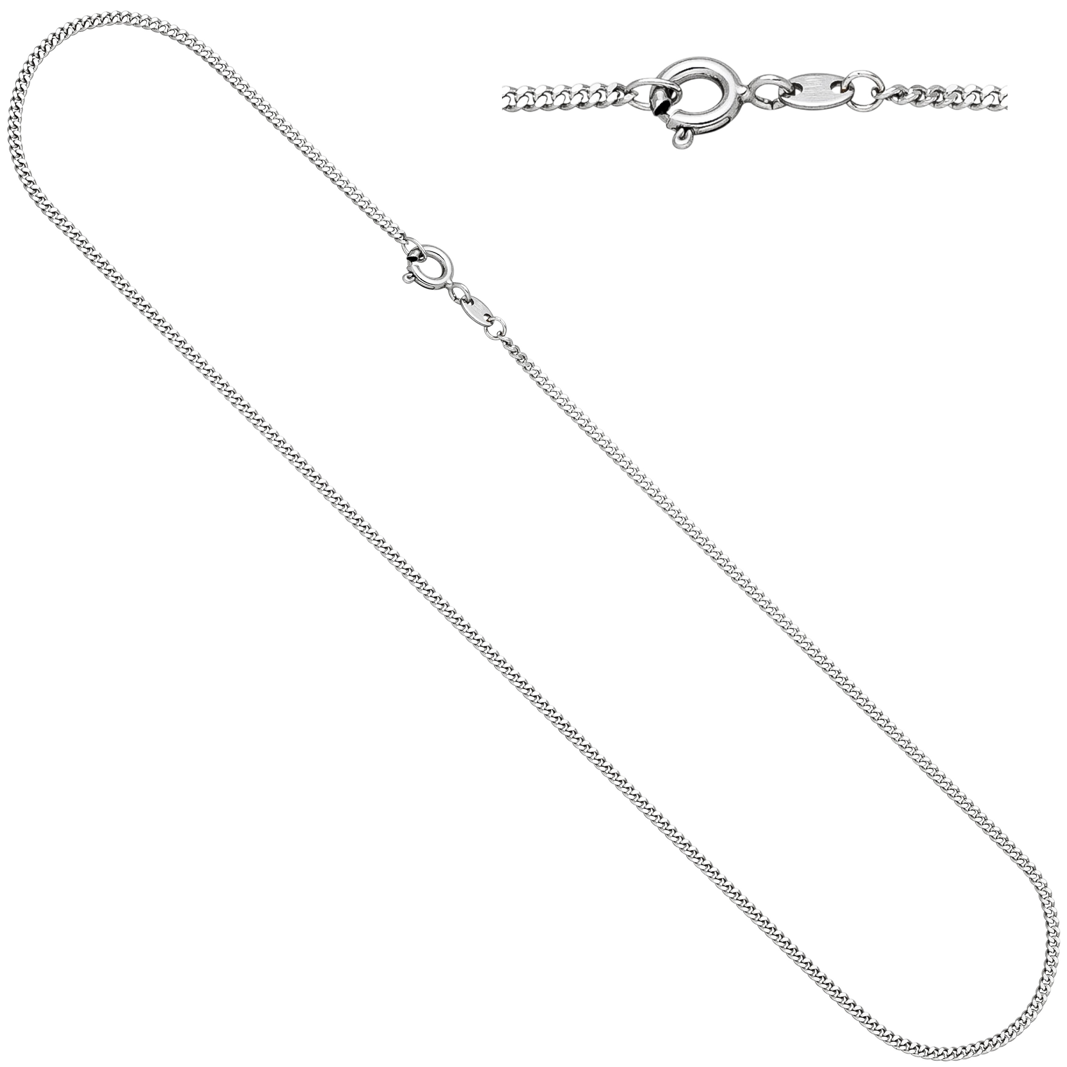 Panzerkette 585 Weißgold 1,7mm 42cm