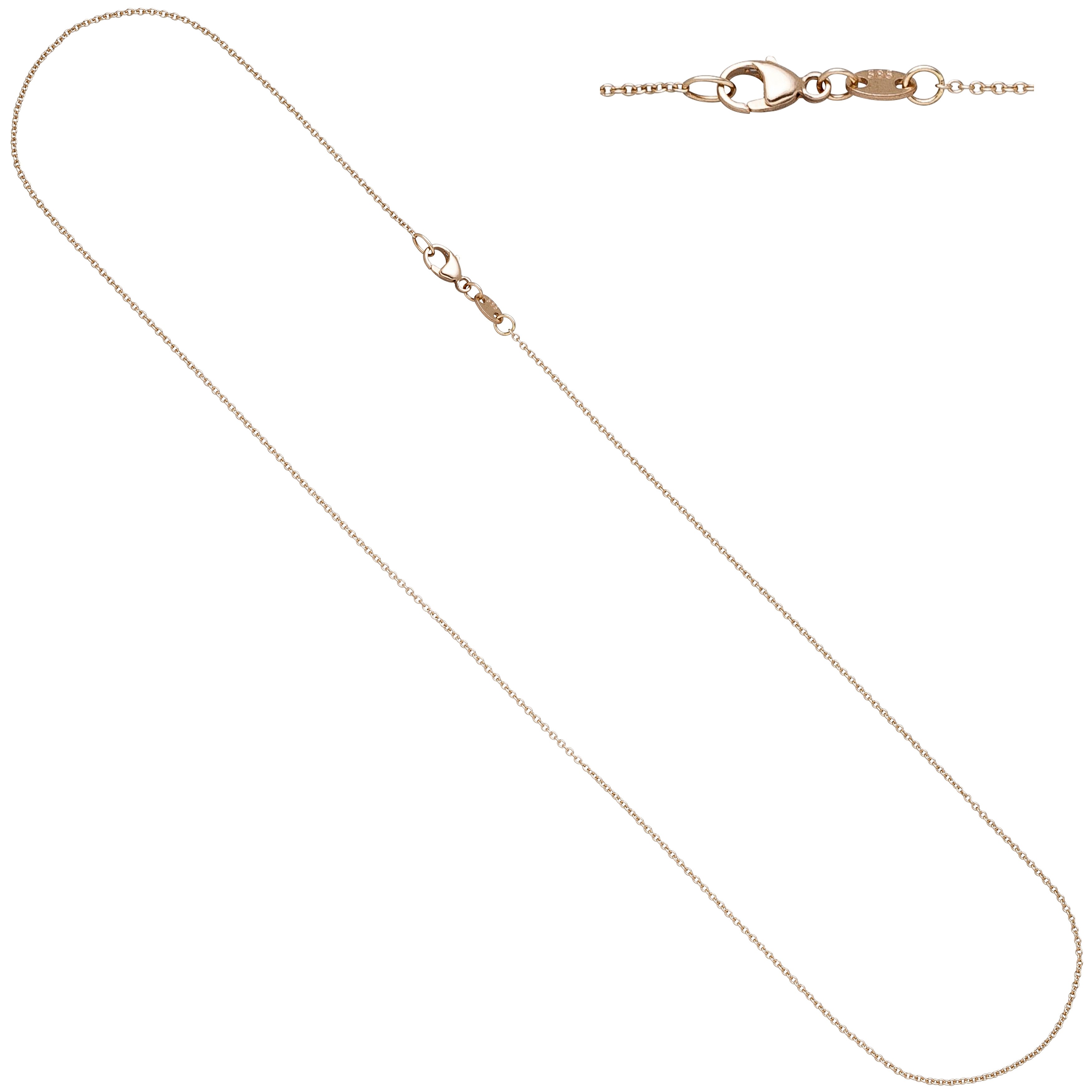 Ankerkette rund 585 Rotgold 1,0mm 45cm