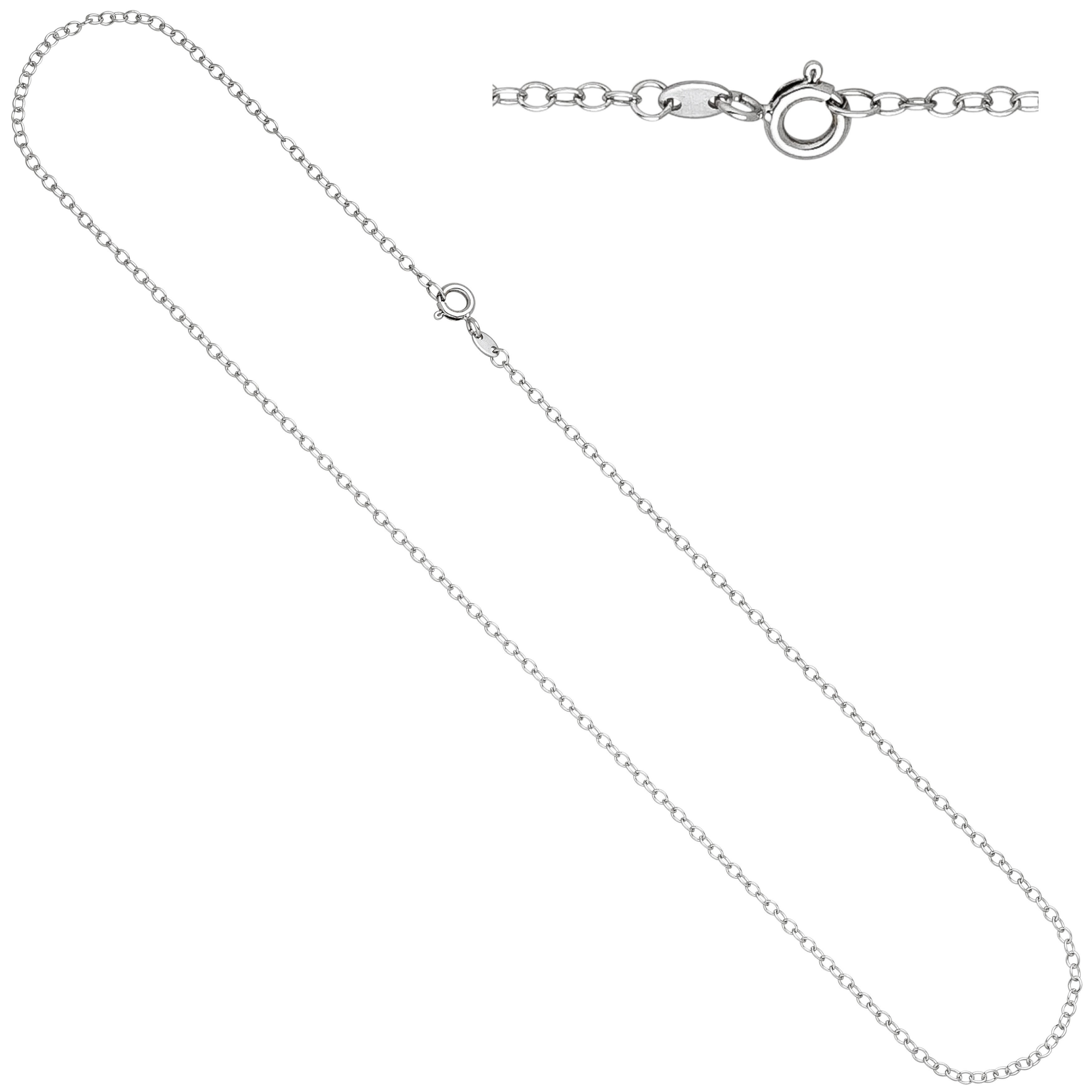 Ankerkette weit 333 Weißgold 2,0mm 42cm