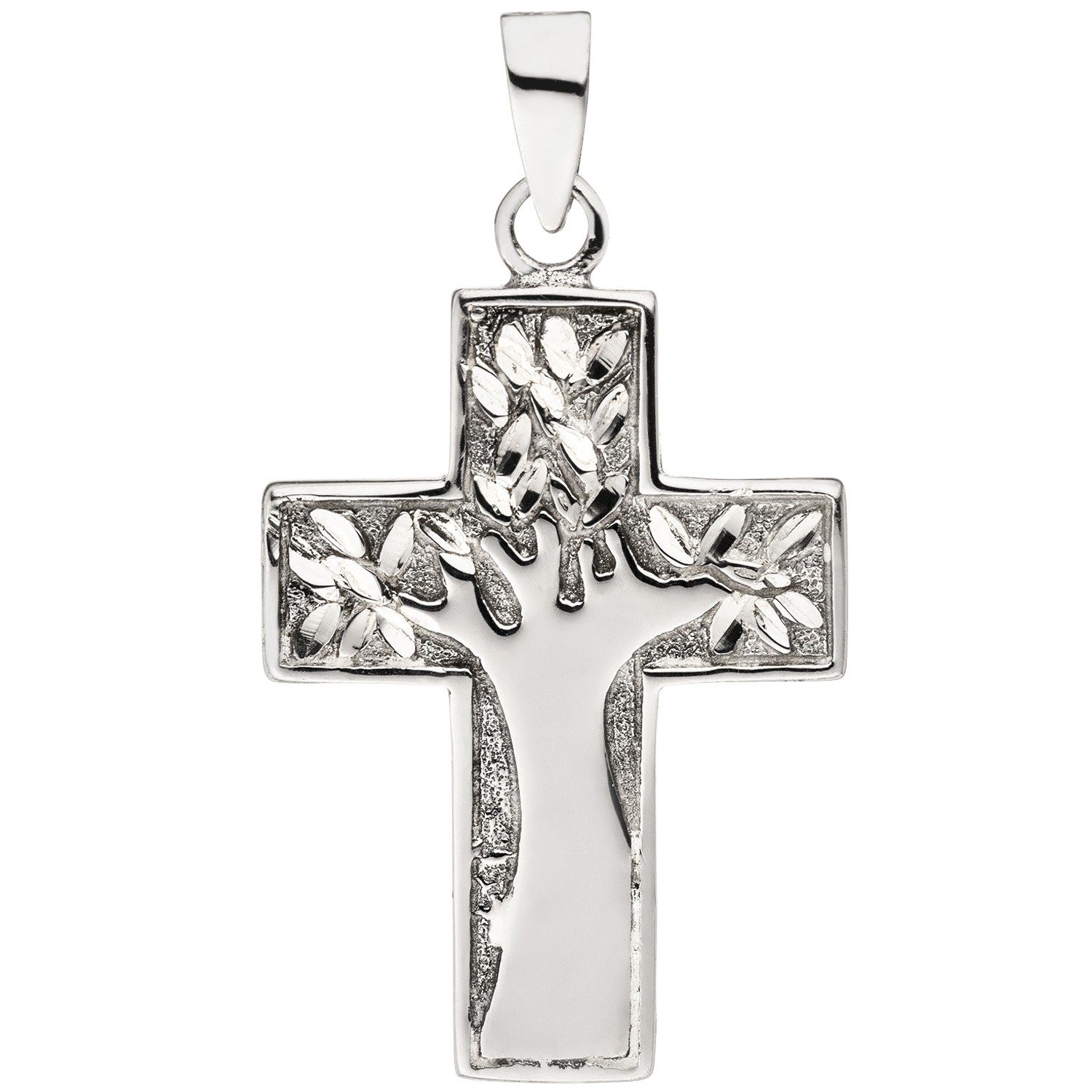 Anhänger Kreuz Baum 925 Sterling Silber