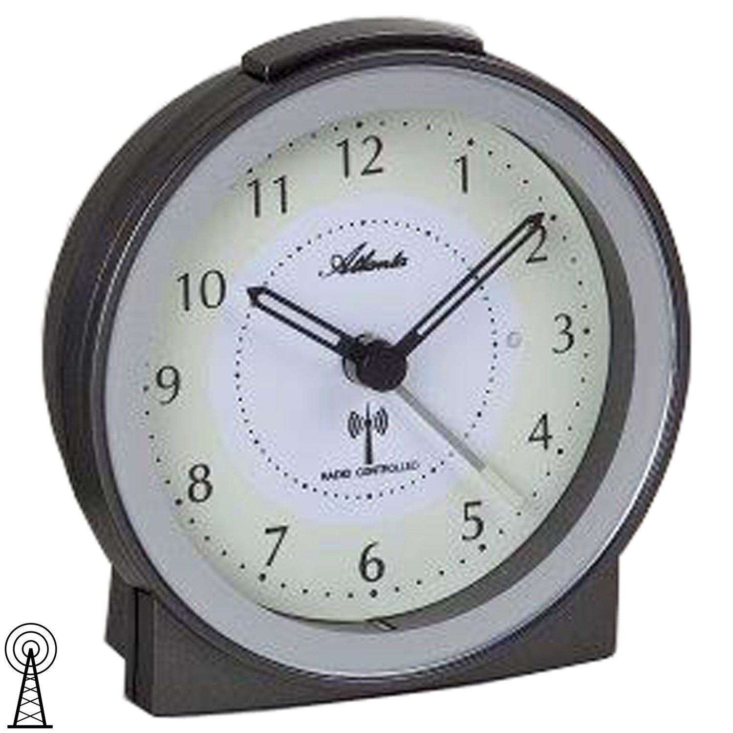 Wecker Funk Funkwecker anthrazit silbern mit Licht Snooze leise