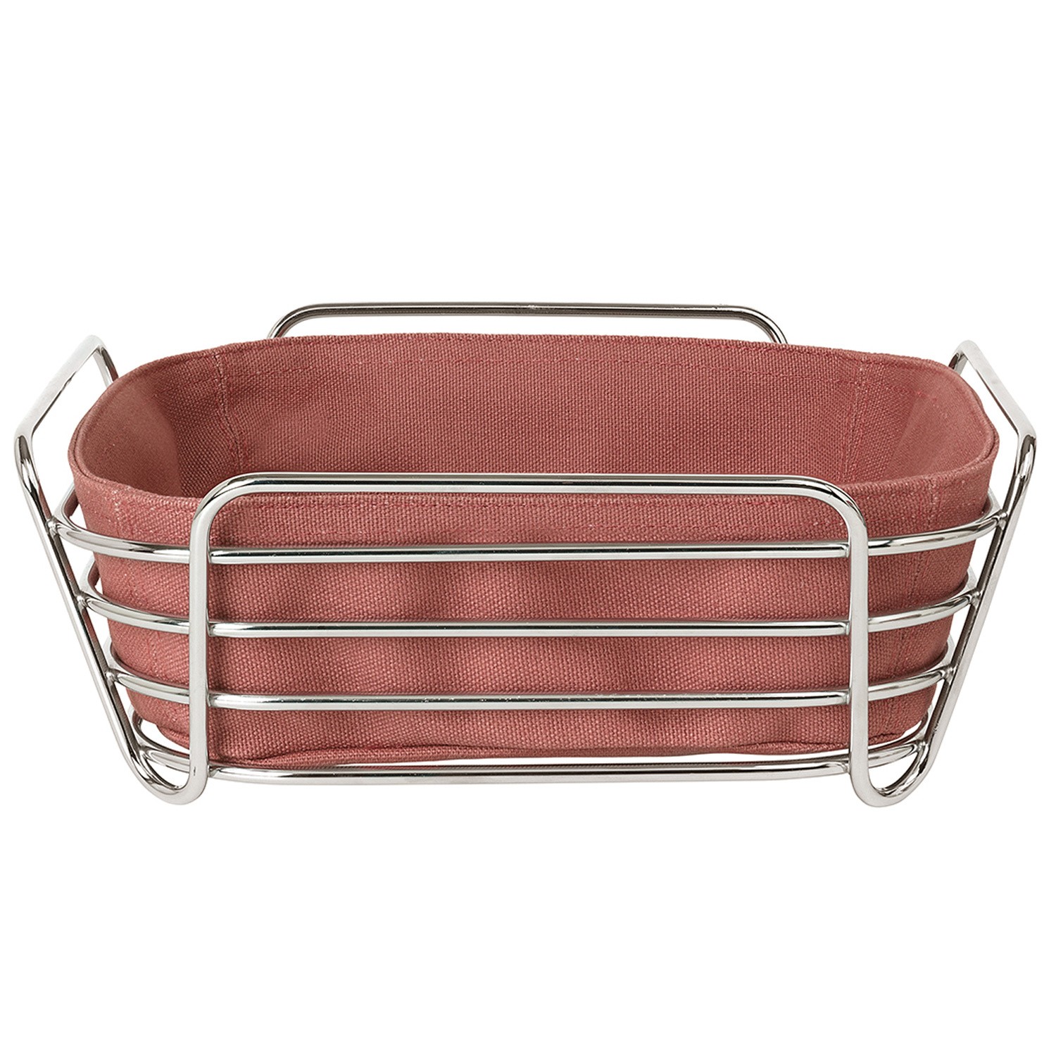Brotkorb groß DELARA Stahldraht verchromt Baumwolleinlage Withered Rose