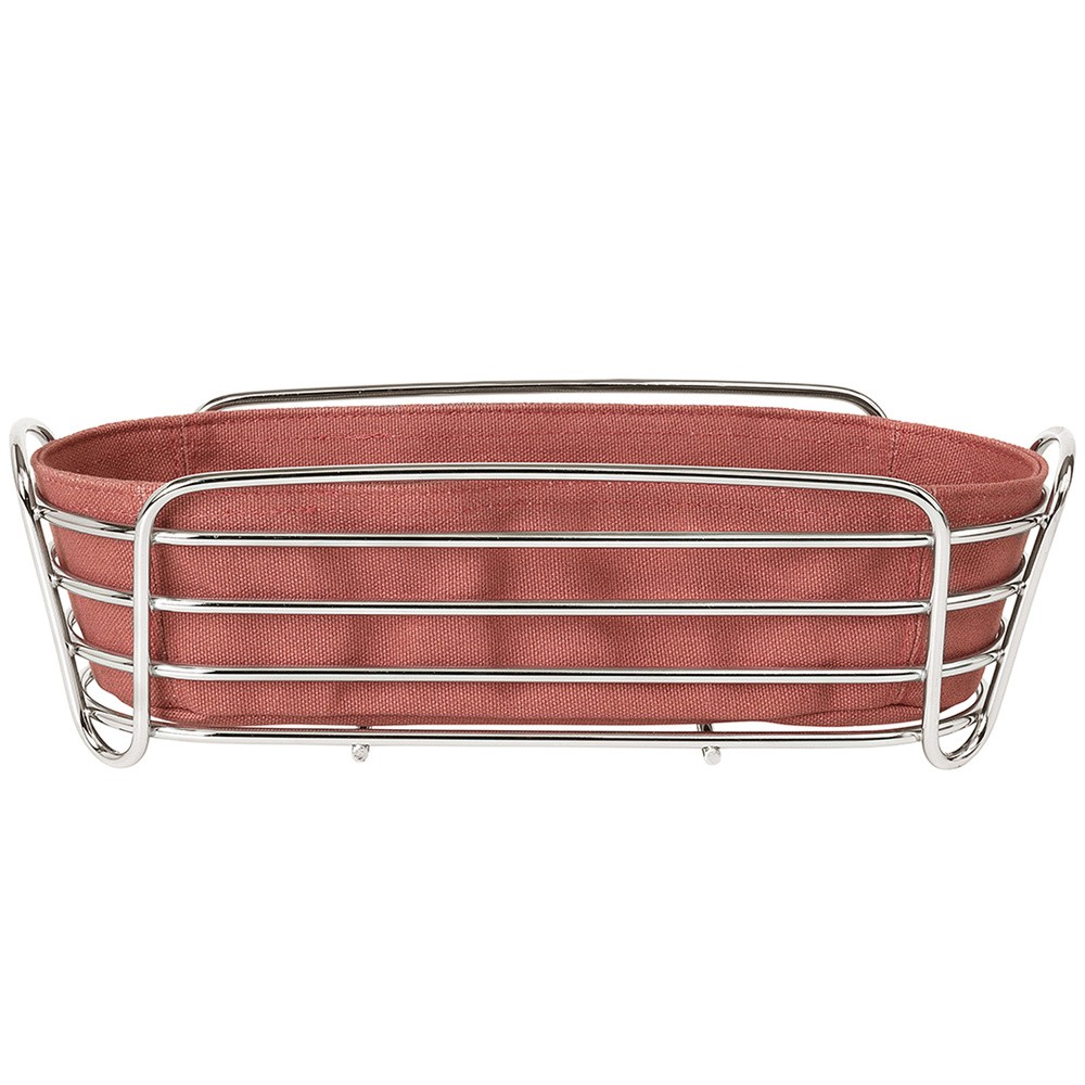 Brotkorb DELARA Stahldraht verchromt mit Baumwolleinlage Withered Rose