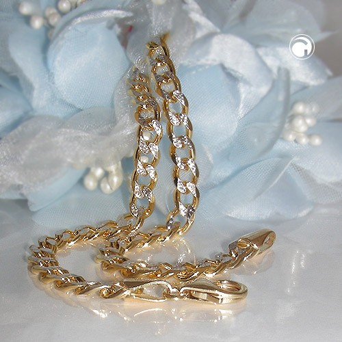 Armband 19cm Panzer bicolor 585 Gold