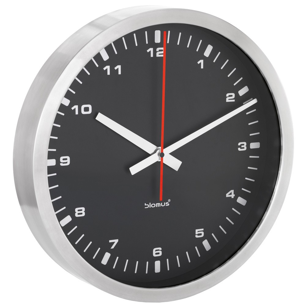 Wanduhr ERA Edelstahl matt leise ohne Ticken