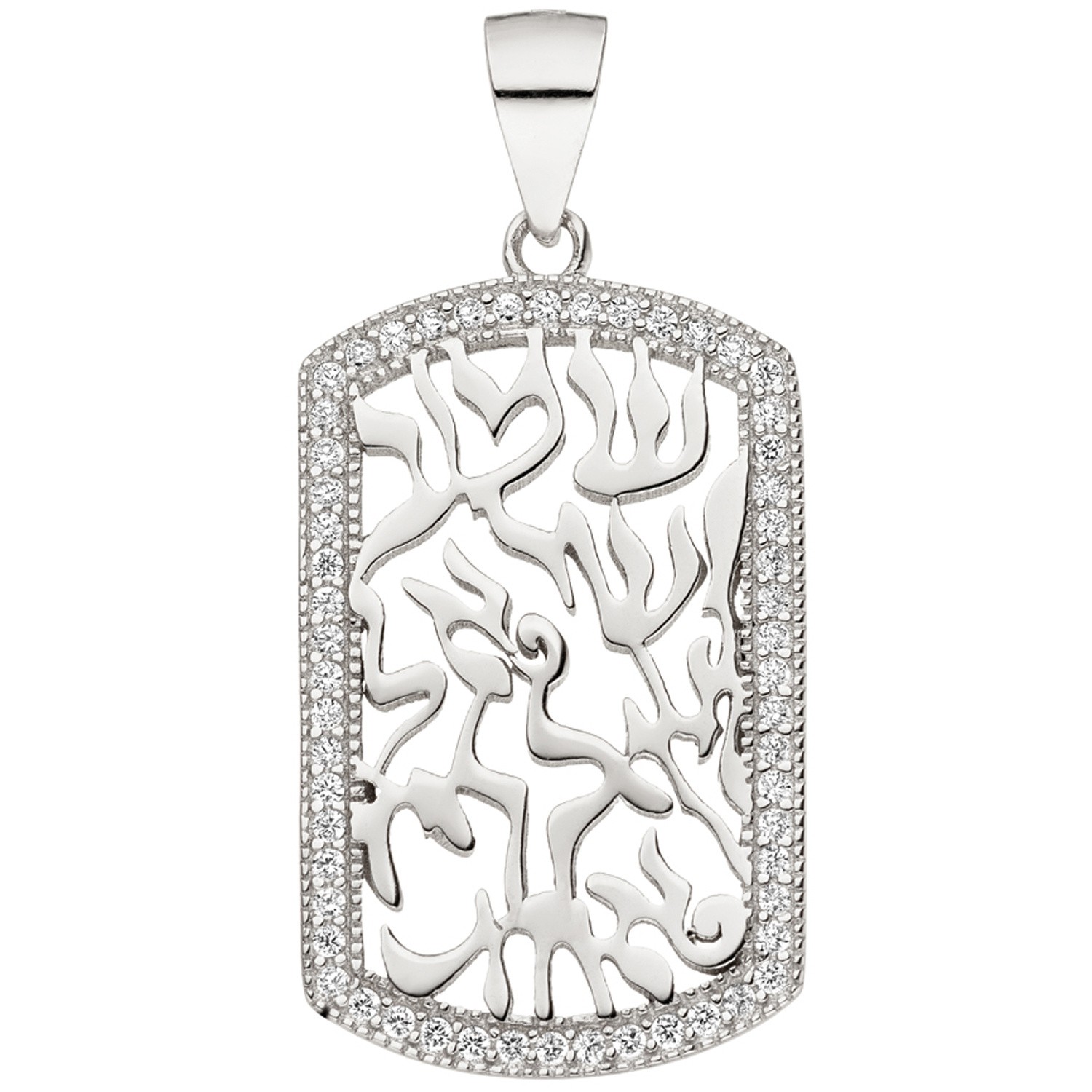 Anhänger 925 Sterling Silber 56 Zirkonia