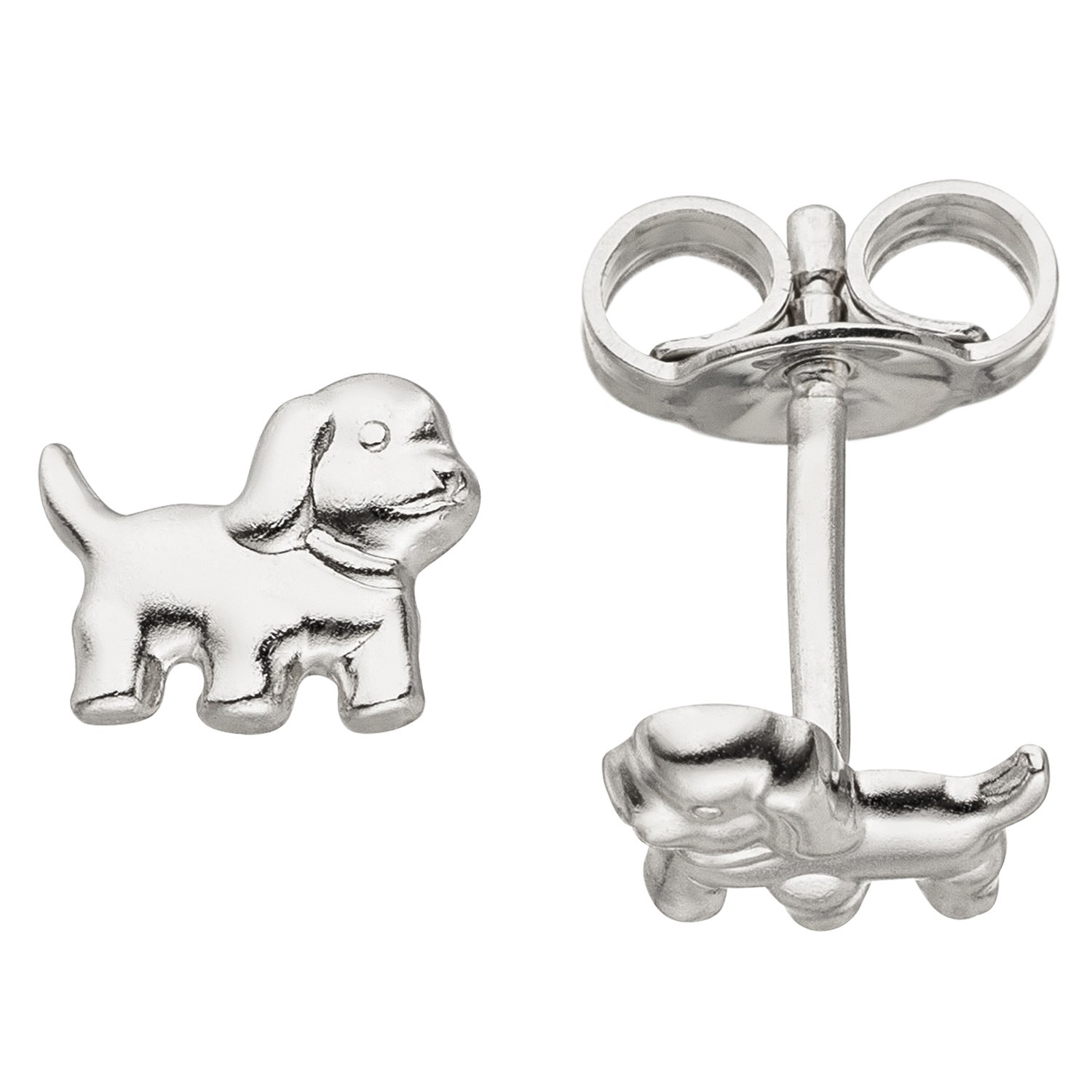 Ohrstecker Hund 925er Sterlingsilber Ohrringe Silberohrringe Hundeohrringe