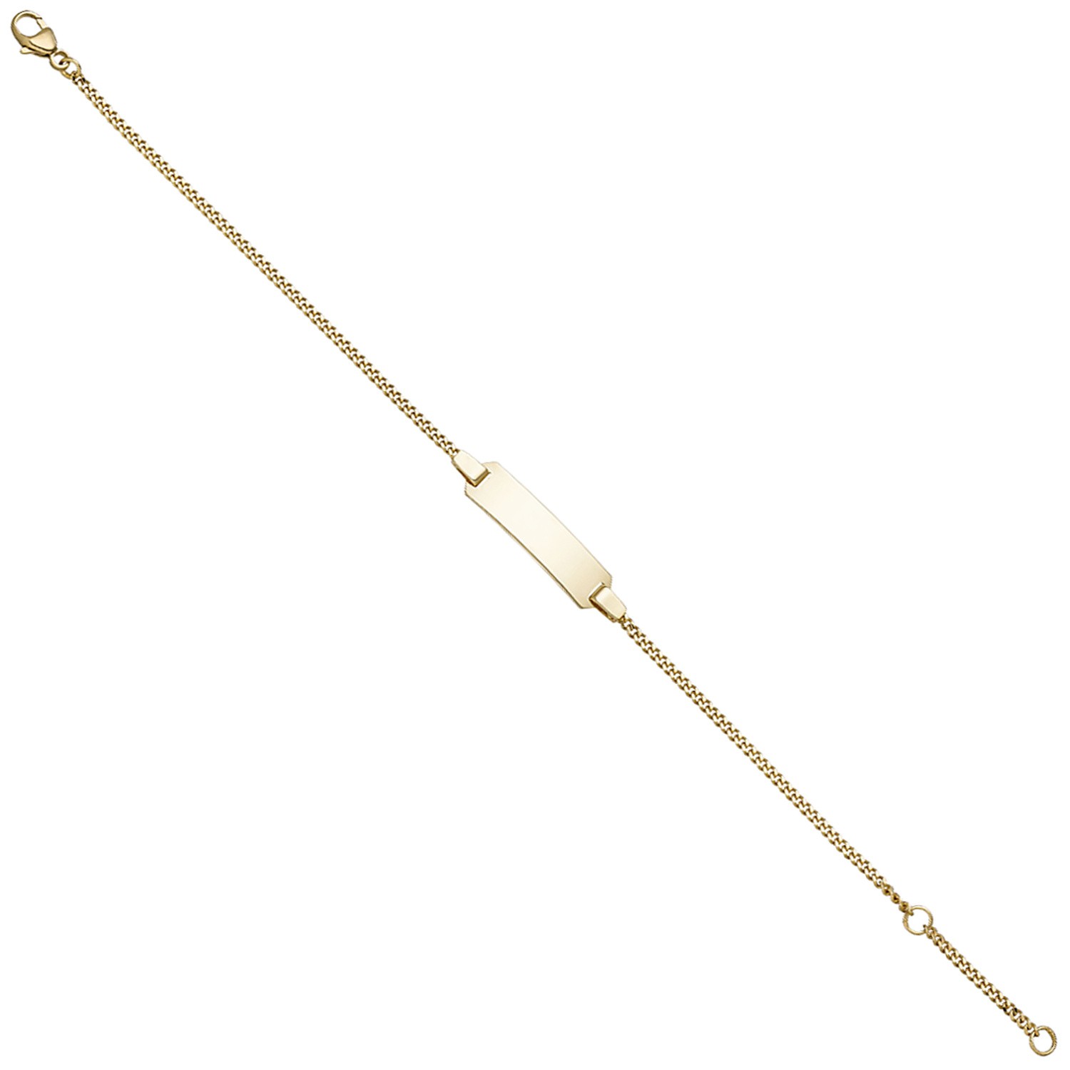 Schildband 333 Gelbgold 18cm Baby Kinder Gravur ID Armband