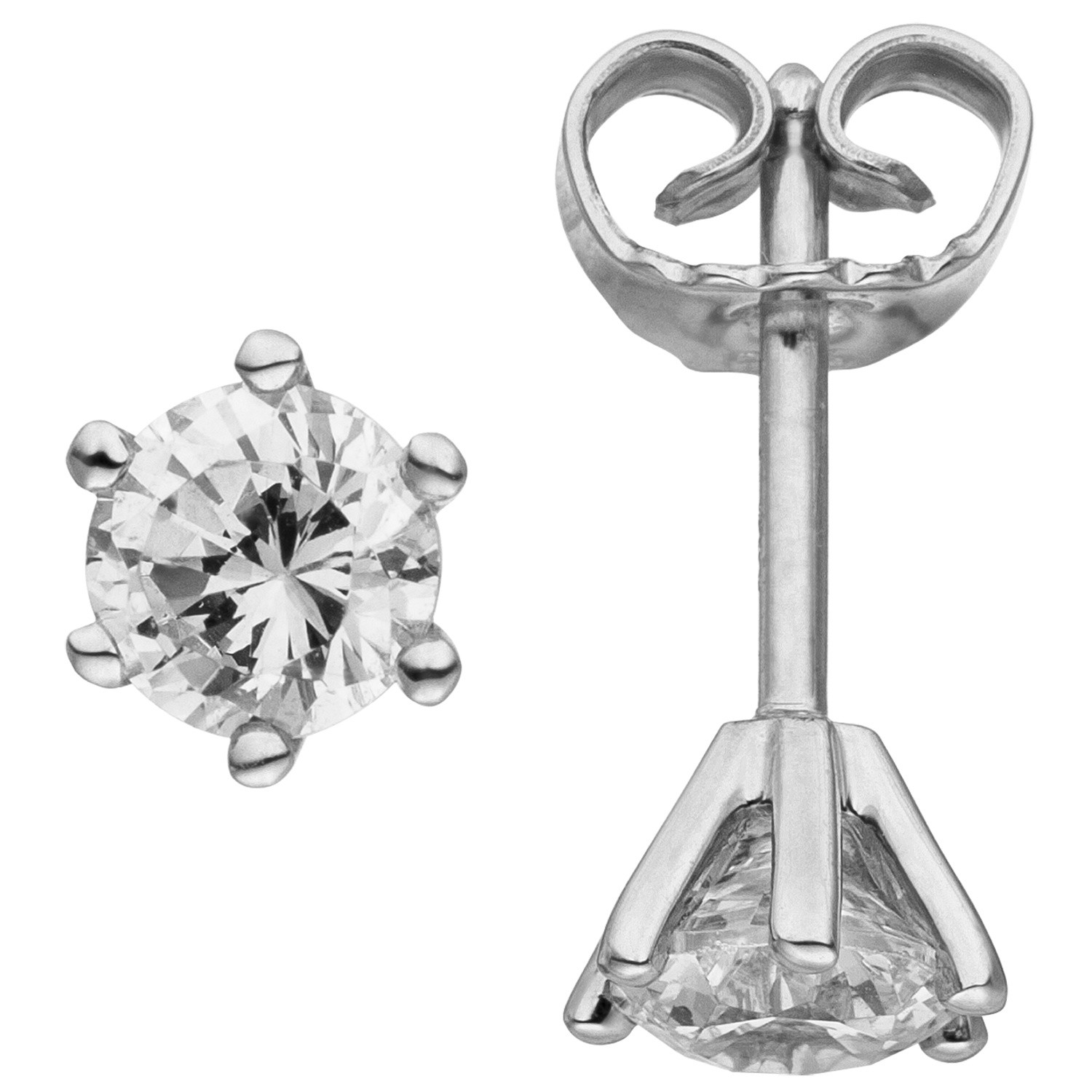 Ohrstecker 585 Weißgold 2 Diamanten Brillanten 1,00ct. Ohrringe