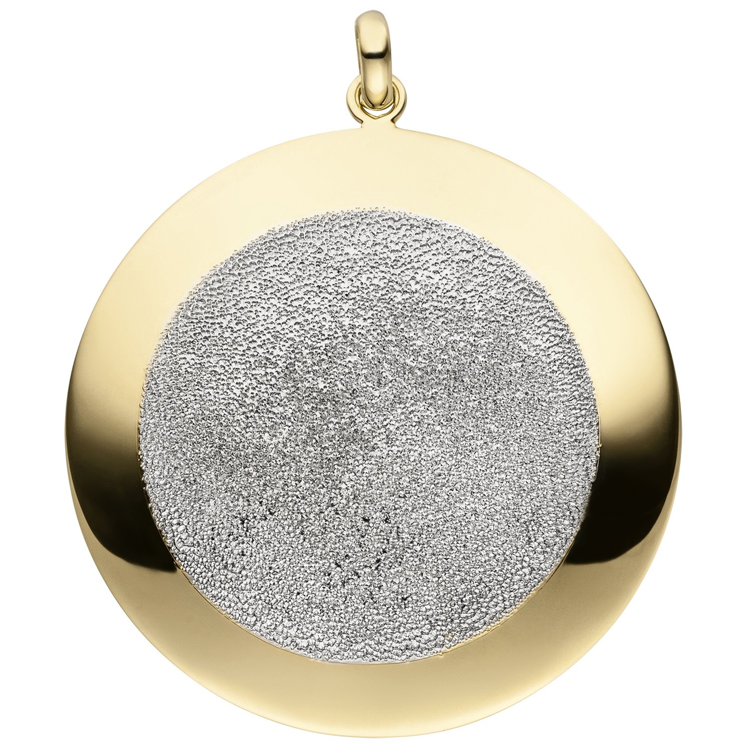 Anhänger 925er Sterling Silber vergoldet mit Glitzereffekt