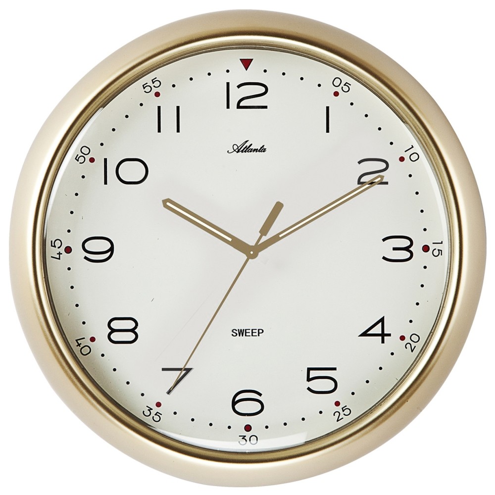 Wanduhr Quarz analog golden leise ohne Ticken