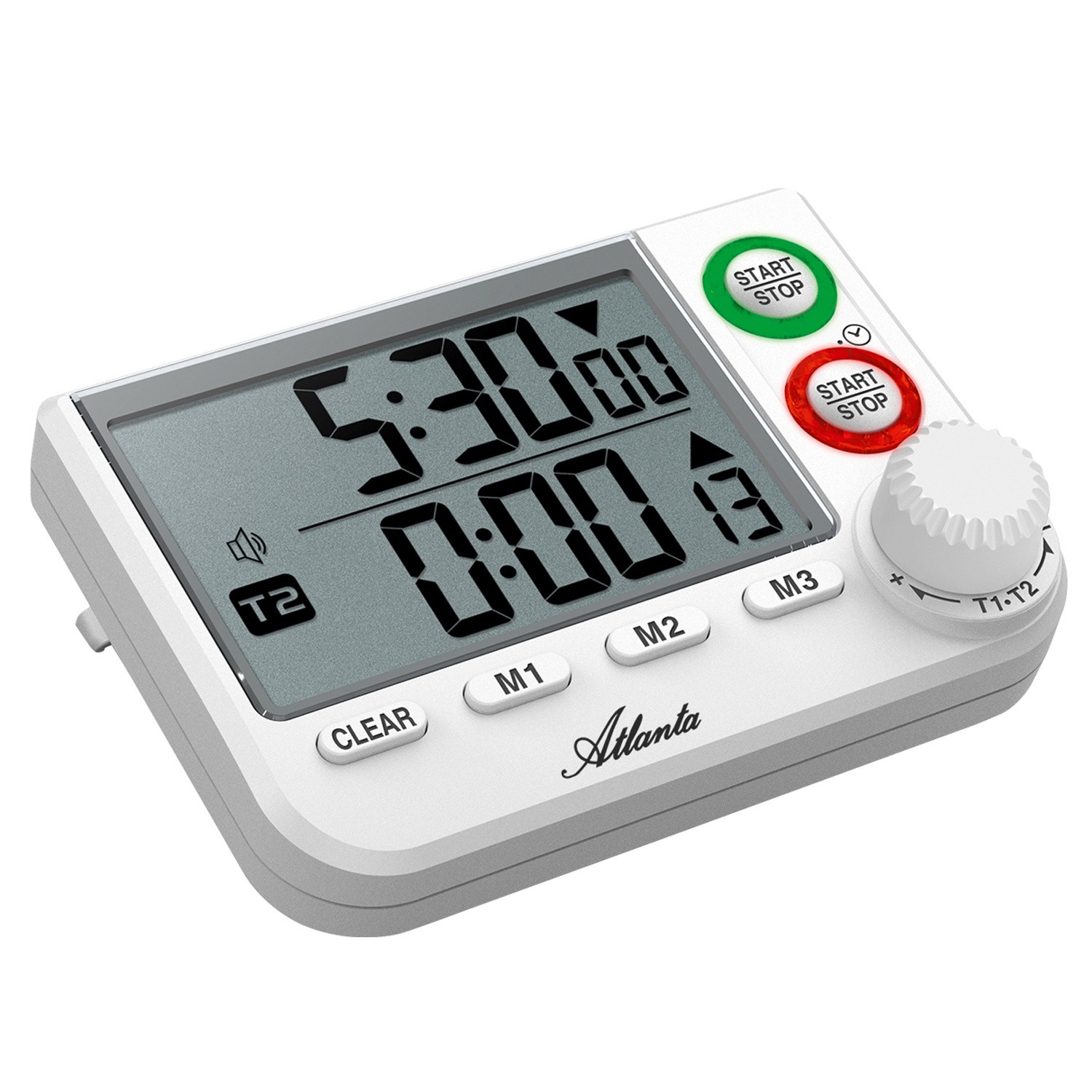 Kurzzeitmesser digital mit Magnet Küchen Timer 2 Zeiten