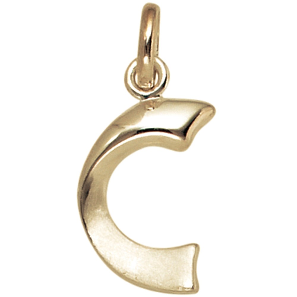 Anhänger Buchstabe C 375 Gelbgold Buchstabenanhänger