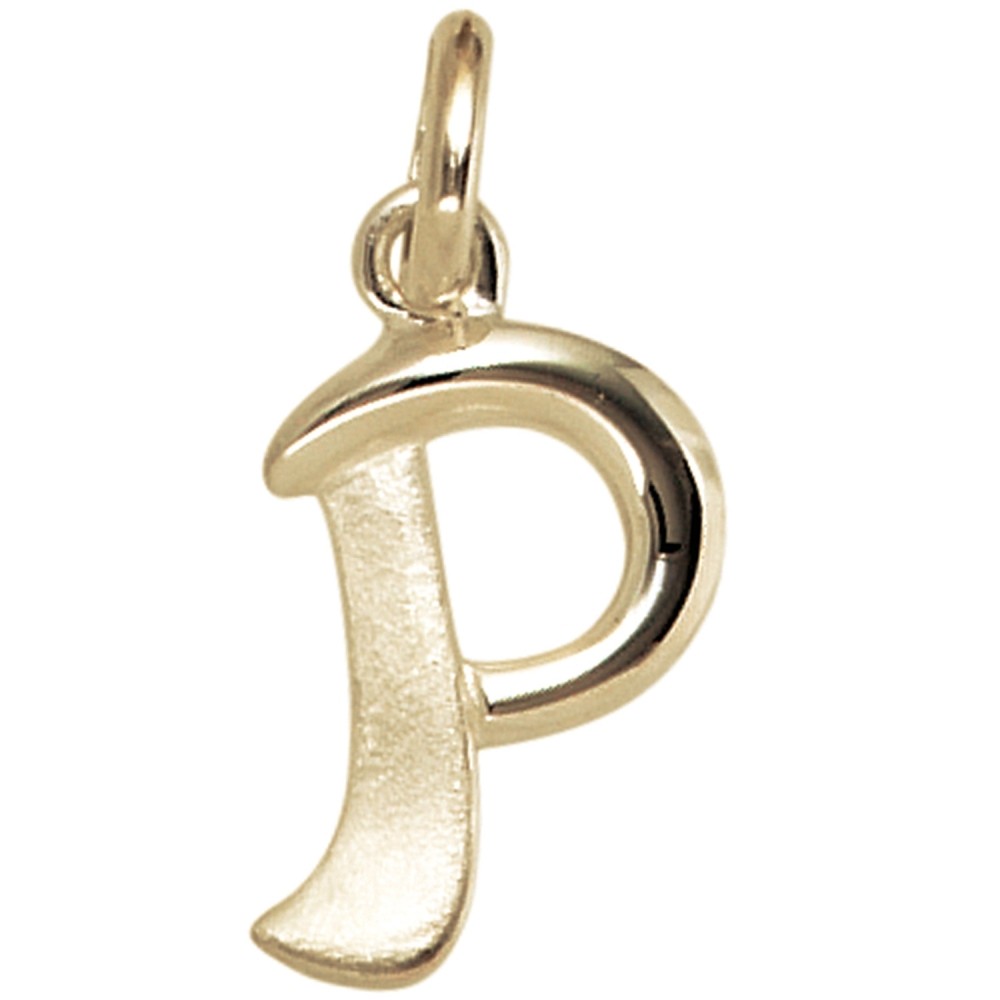 Anhänger Buchstabe P 375 Gelbgold Buchstabenanhänger