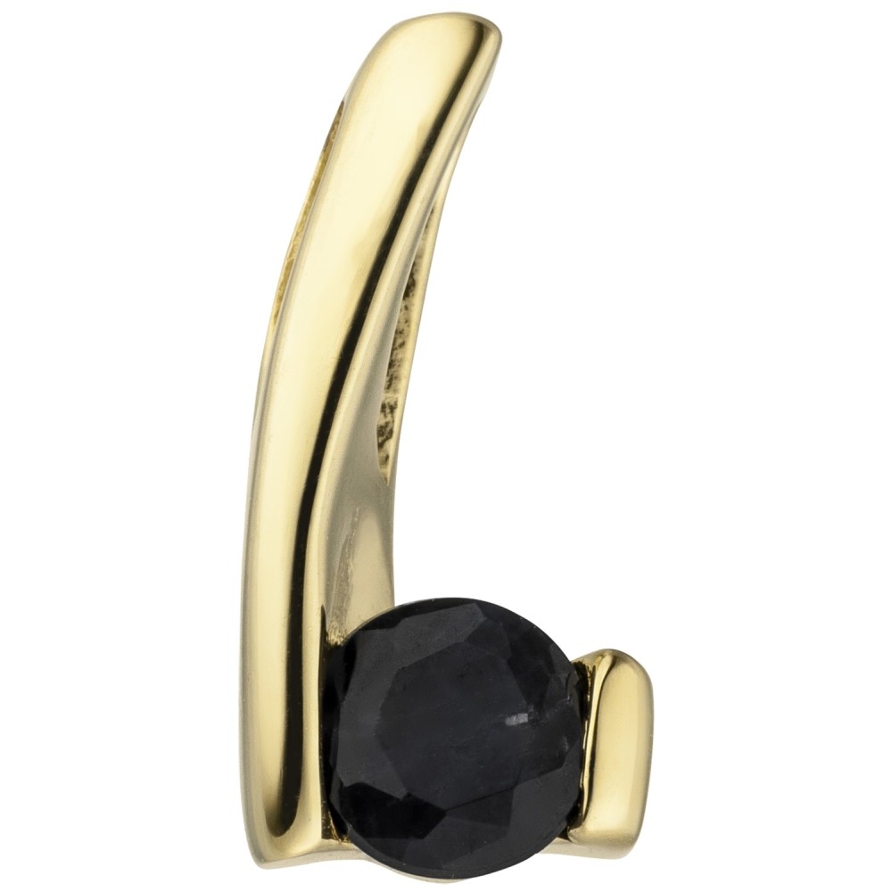 Anhänger 333 Gelbgold 1 blauer Safir