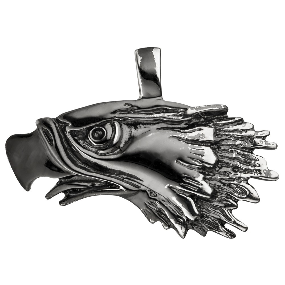 Anhänger Adler Adlerkopf 925 Sterlingsilber geschwärzt
