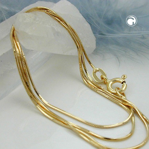 Halskette Schlange 45cm 5-kant 375 Gold
