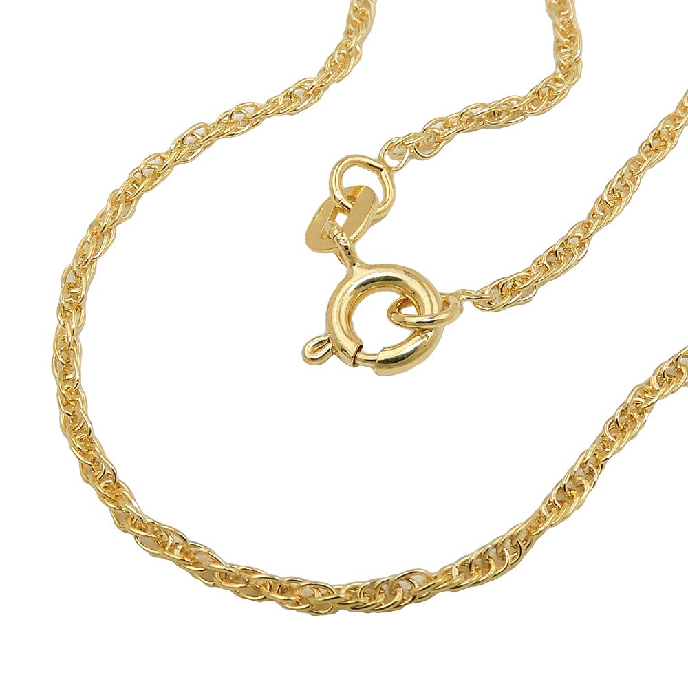 Kette Doppelanker gedreht Kordelkette 375 Gold 42cm
