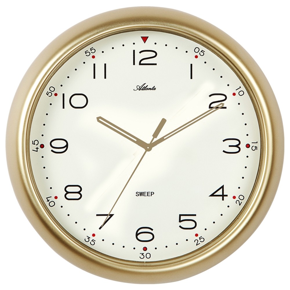 Wanduhr Quarz analog golden leise ohne Ticken